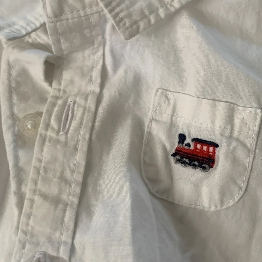 Janie and Jack matching set button down shirt and chambray pants lined‎ size 0/3